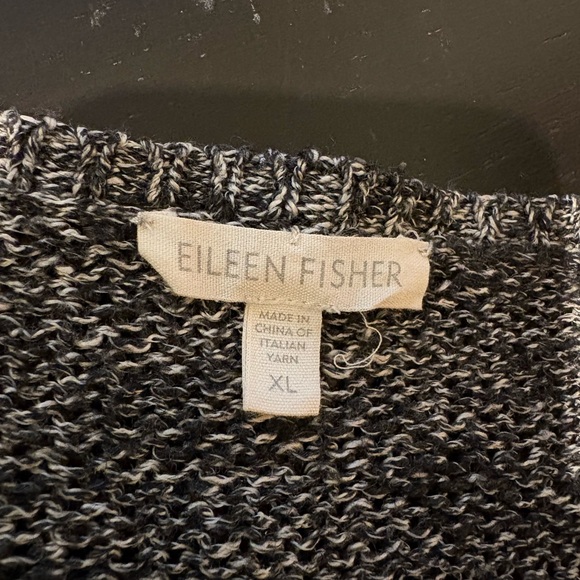 Eileen Fisher Open Knit Tunic Sweater Women’s Size XL Linen Blend - Picture 2 of 5
